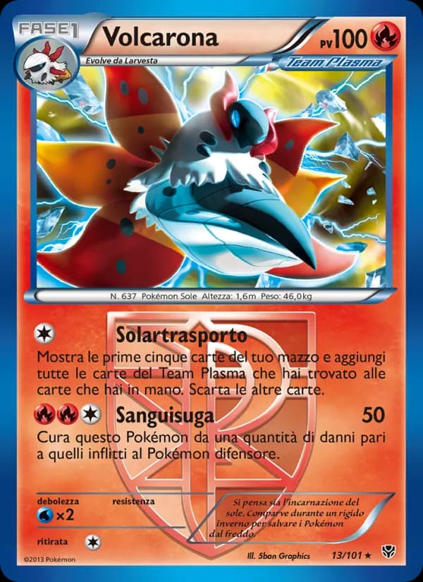 Volcarona card in Italian