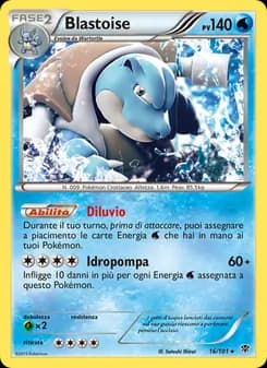Blastoise card in Italian