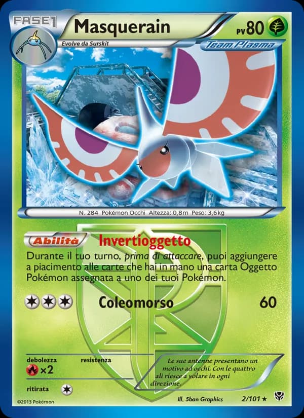 Masquerain card in Italian
