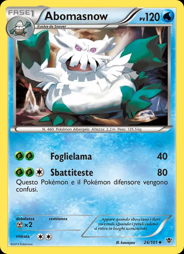 Abomasnow card in Italian