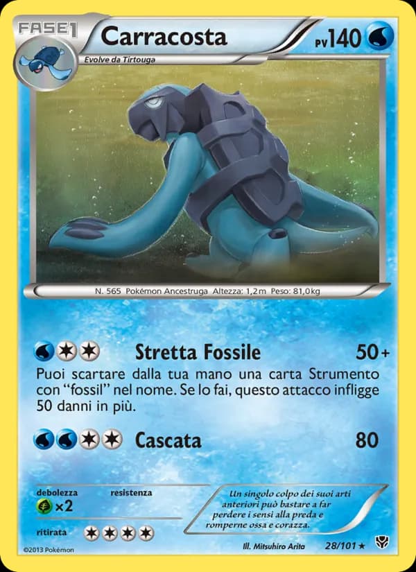 Carracosta card in Italian