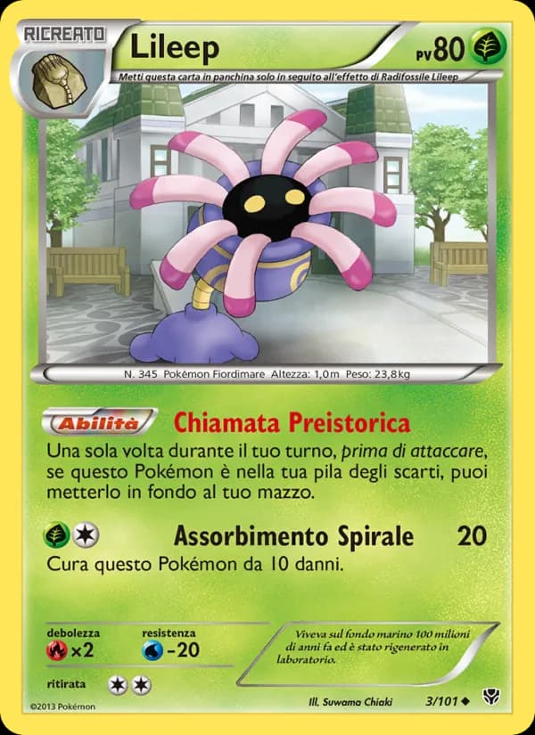 Lileep card in Italian
