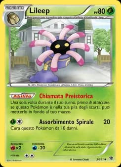 Lileep card in Italian