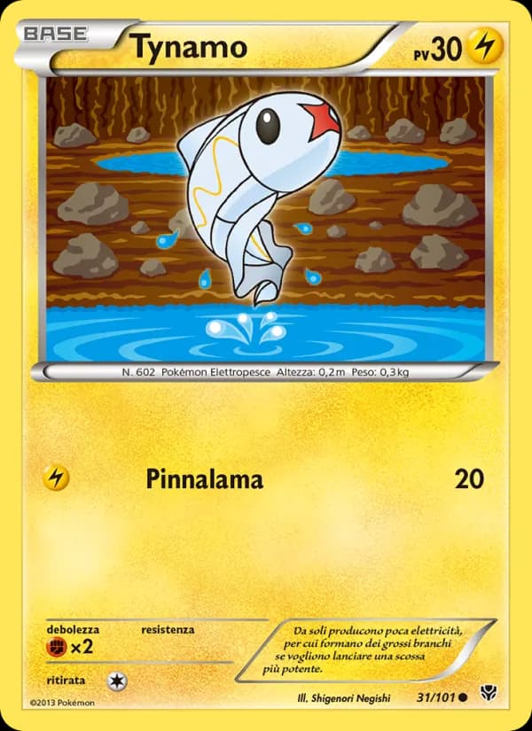 Tynamo card in Italian