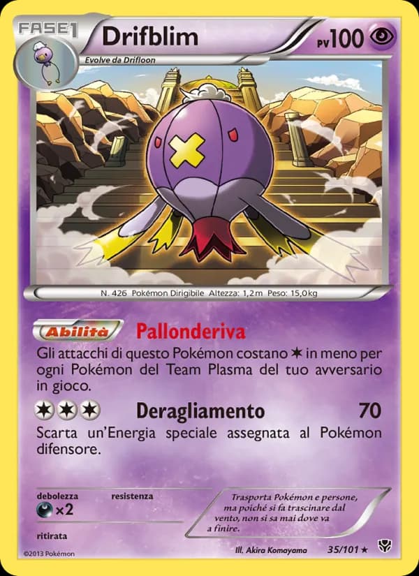 Drifblim card in Italian