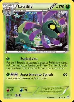 Cradily card in Italian