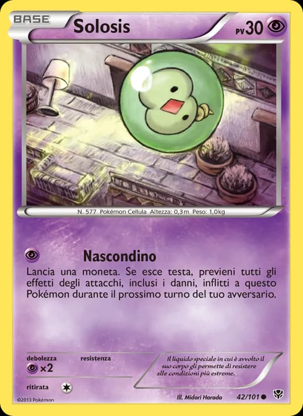 Solosis card in Italian