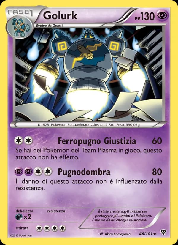 Golurk card in Italian