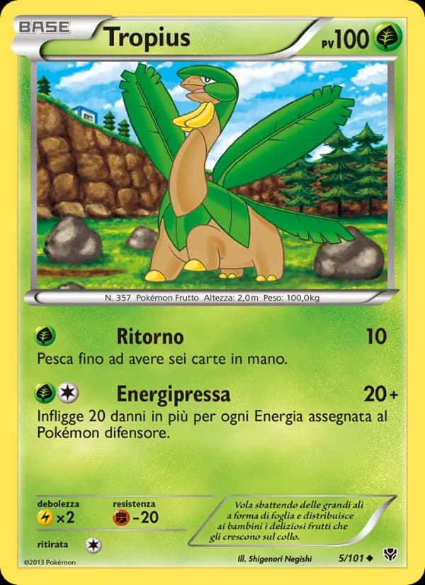 Tropius card in Italian