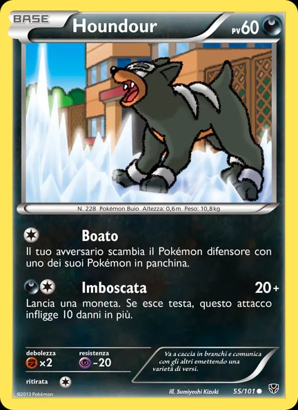 Houndour card in Italian