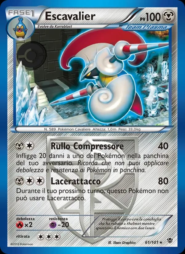 Escavalier card in Italian