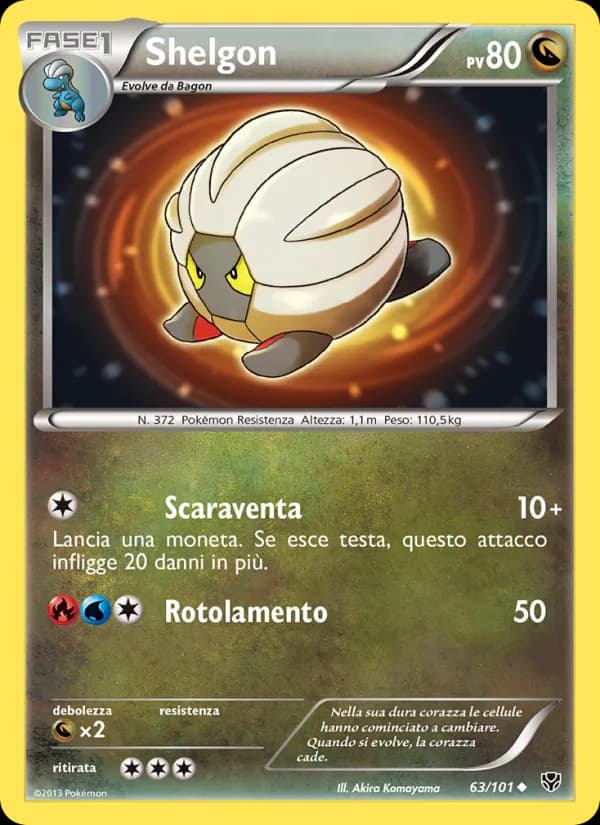Shelgon card in Italian