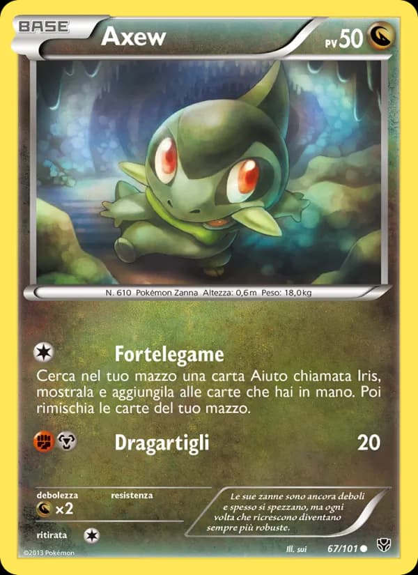Axew card in Italian