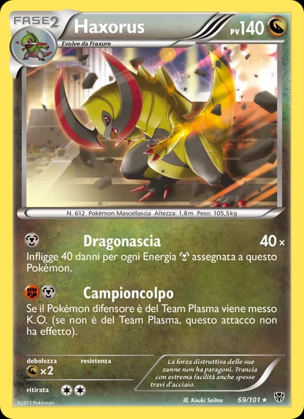 Haxorus card in Italian