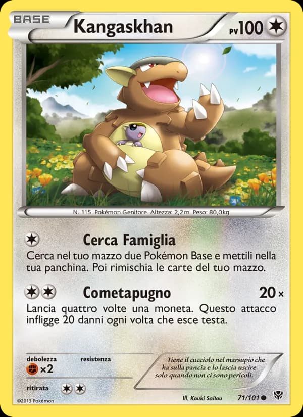 Kangaskhan card in Italian