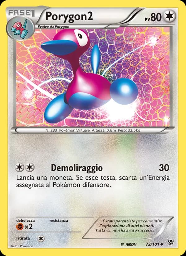 Porygon2 card in Italian
