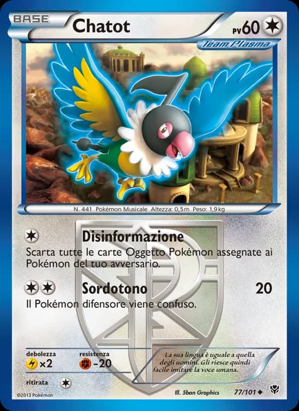 Chatot card in Italian