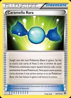 Caramella Rara card in Italian