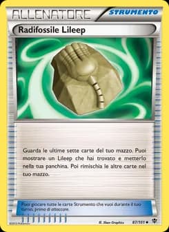 Radifossile di Lileep card in Italian