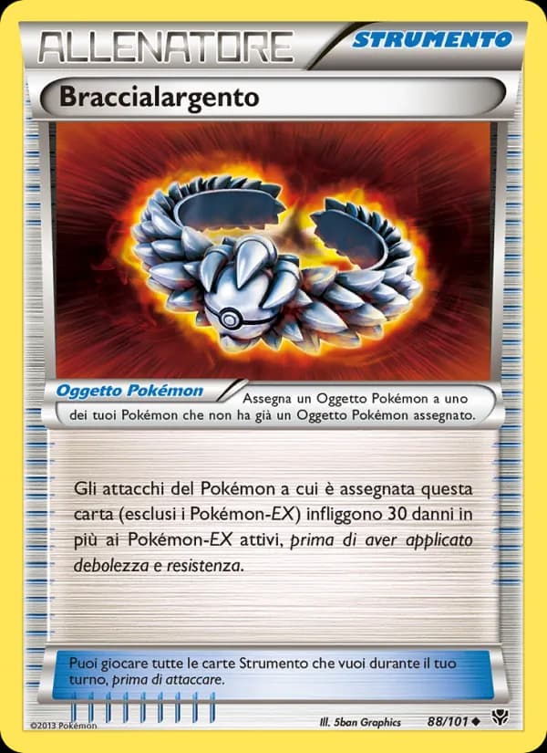 Braccialargento card in Italian