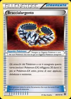 Braccialargento card in Italian