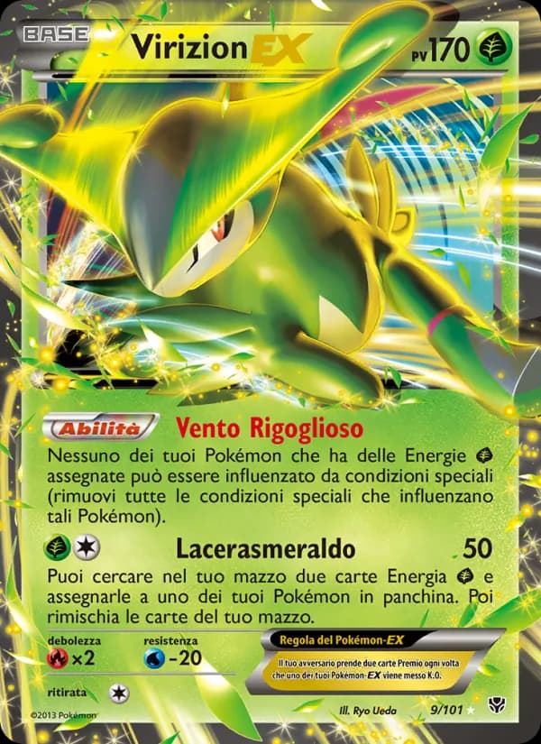 Virizion-EX card in Italian