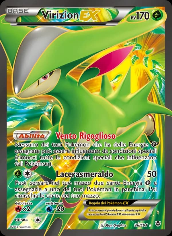 Virizion-EX card in Italian