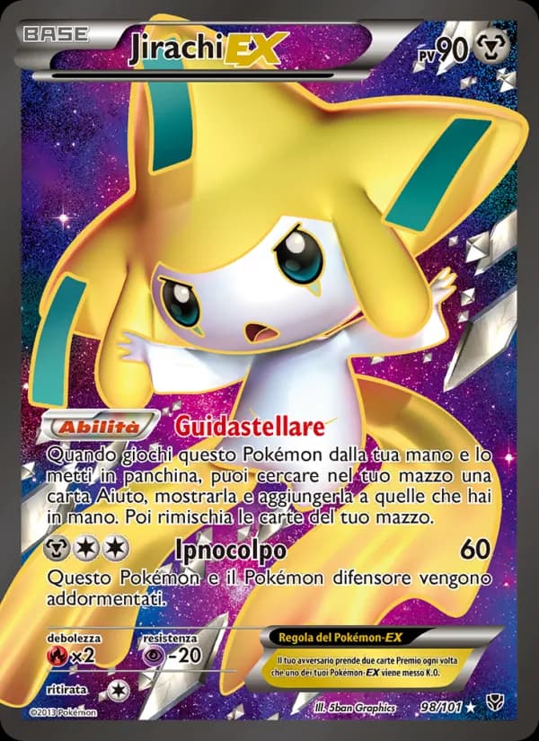 Jirachi-EX card in Italian