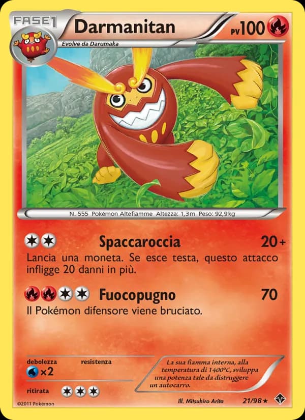 Darmanitan card in Italian