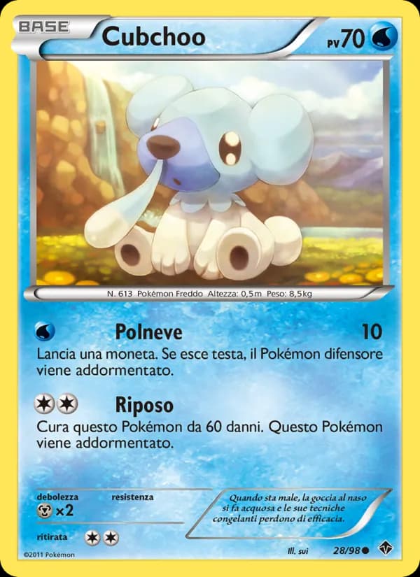 Cubchoo card in Italian