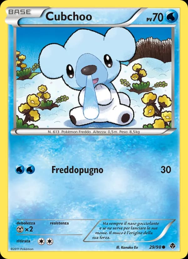 Cubchoo card in Italian