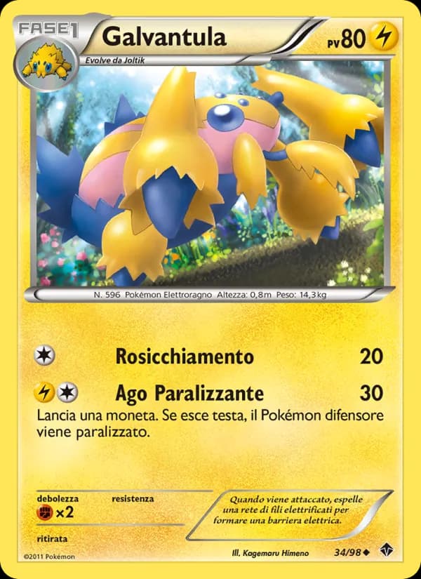 Galvantula card in Italian