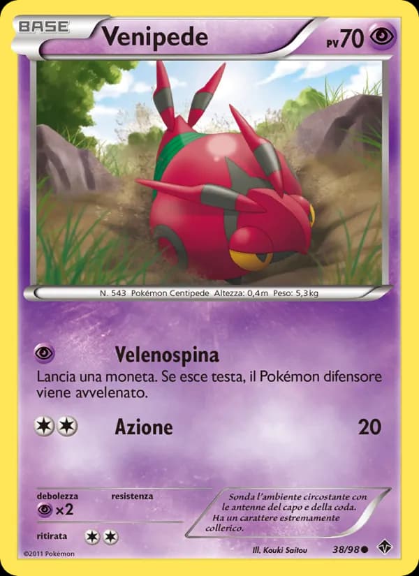 Venipede card in Italian
