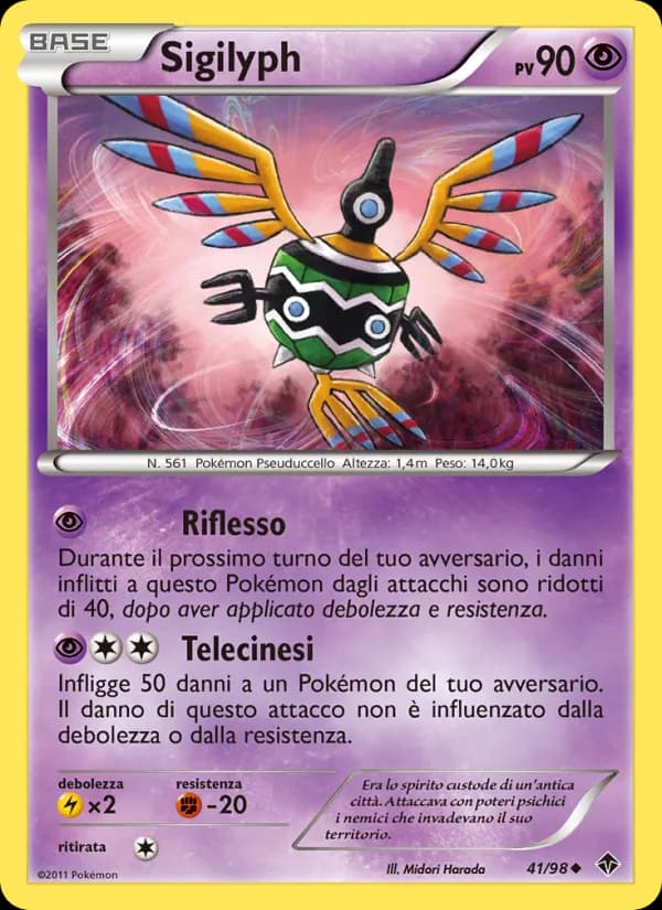 Sigilyph card in Italian