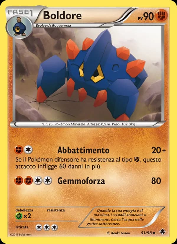 Boldore card in Italian