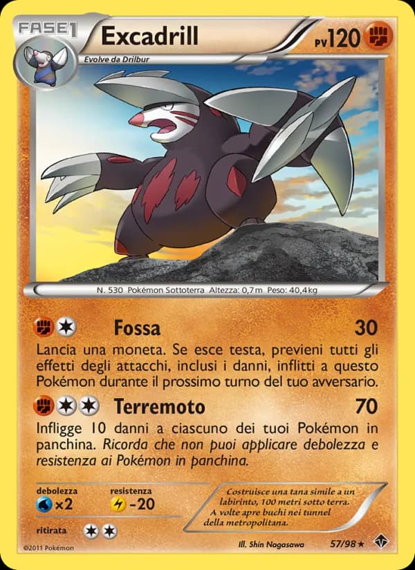 Excadrill card in Italian