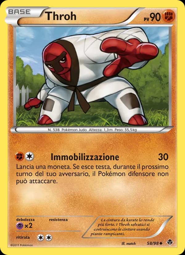 Throh card in Italian