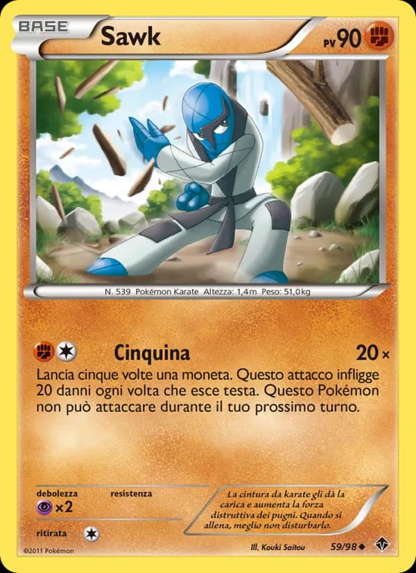 Sawk card in Italian
