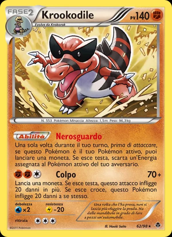 Krookodile card in Italian