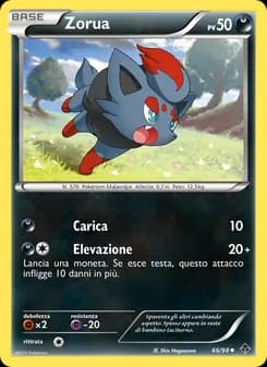 Zorua card in Italian