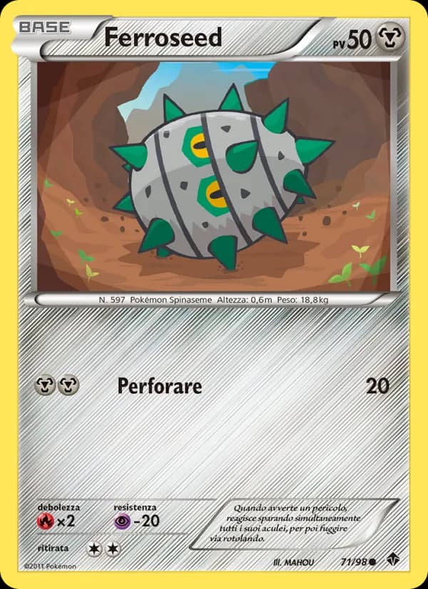 Ferroseed card in Italian