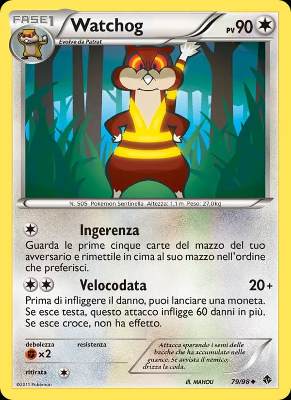 Watchog card in Italian