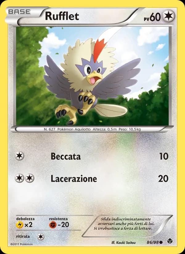 Rufflet card in Italian