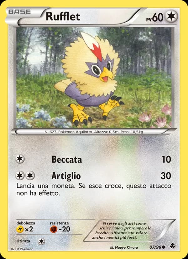 Rufflet card in Italian