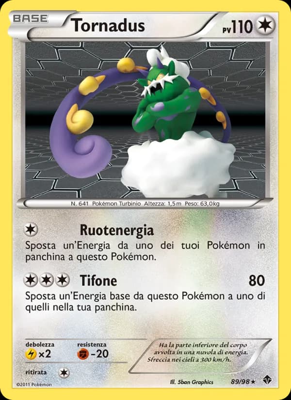 Tornadus card in Italian