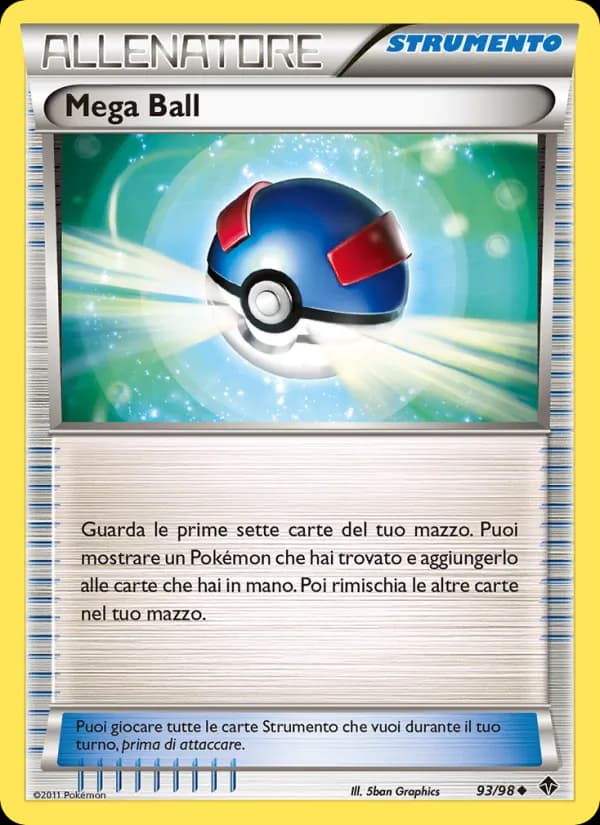 Mega Ball card in Italian