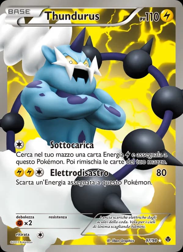 Thundurus card in Italian