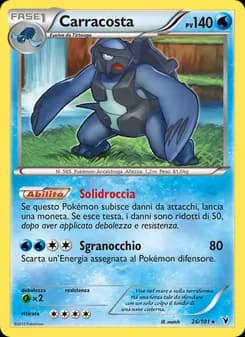 Carracosta card in Italian