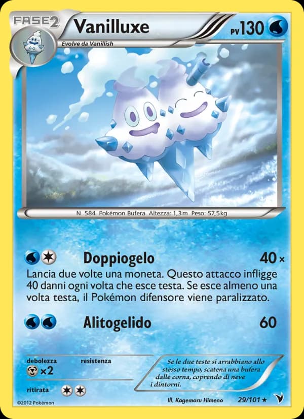 Vanilluxe card in Italian