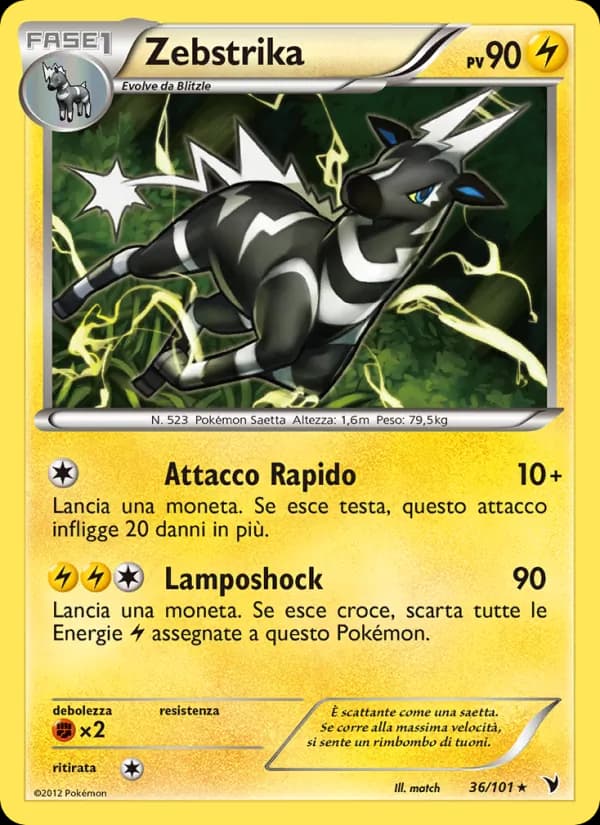 Zebstrika card in Italian
